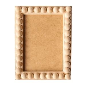 Rustic Beaded Bobbin Wood Frame